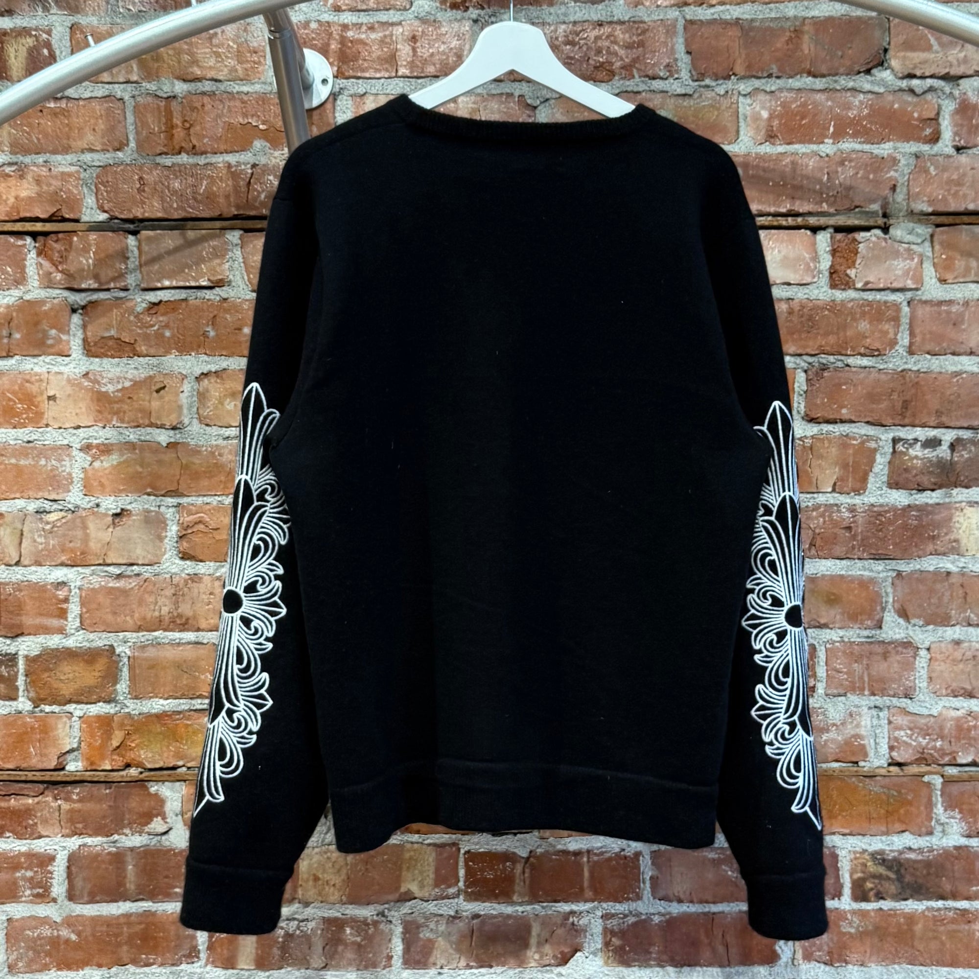 CHROME HEARTS CASHMERE FLORAL SWEATER ‘BLACK’