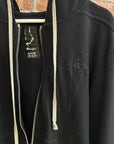 RICK OWENS x CHAMPION PENTAGRAM JASON ZIP UP HOODIE ‘BLACK’
