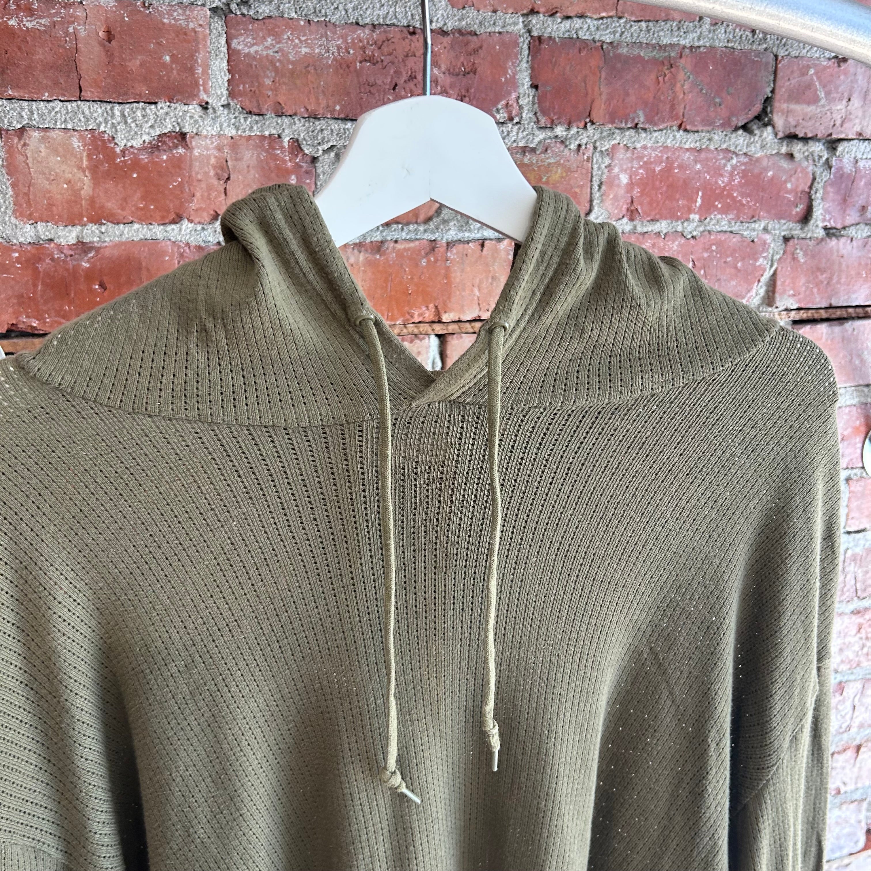 HELMUT LANG 1999 LIGHTWEIGHT KNIT HOODIE 'OLIVE' – Sadō Room