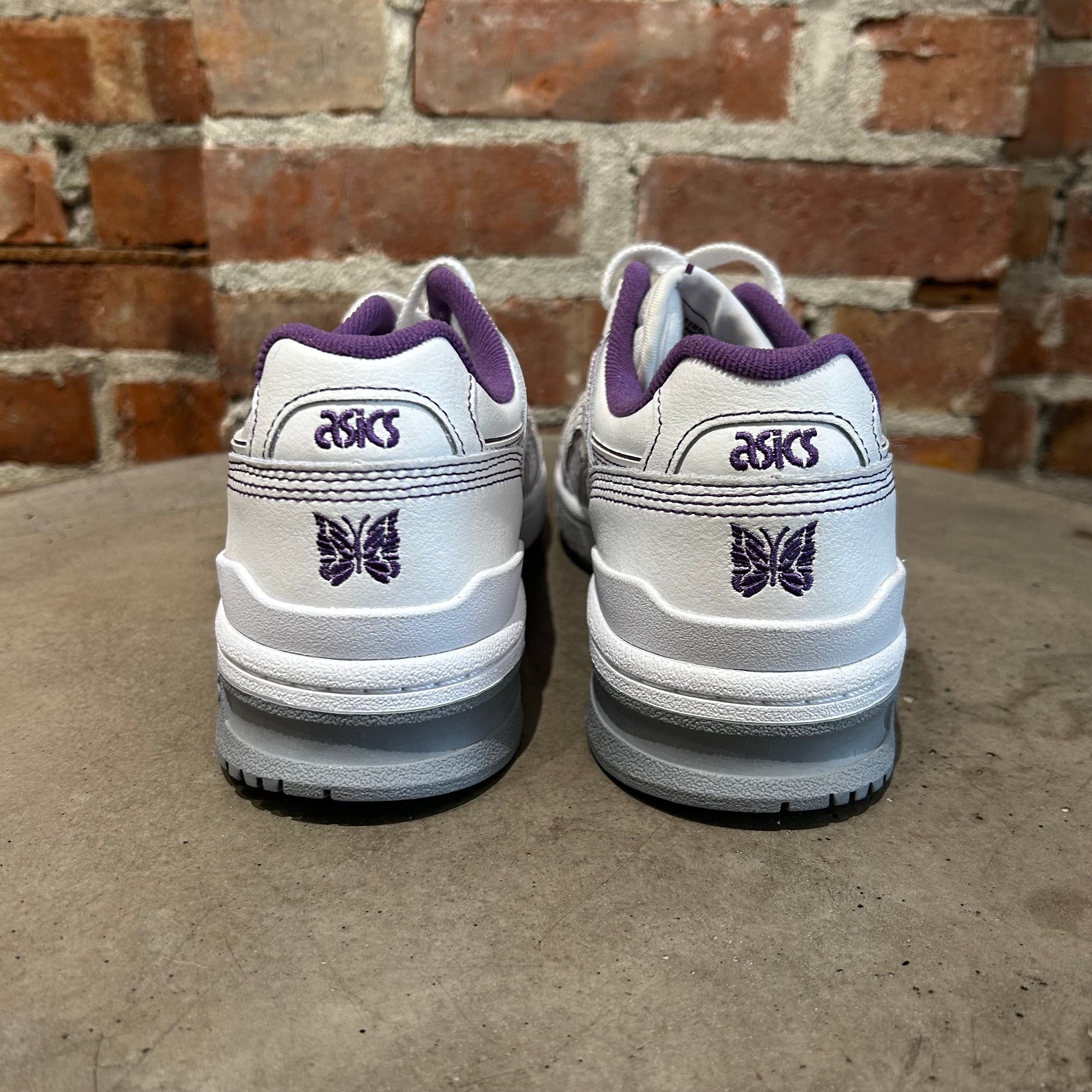 NEEDLES x ASICS EX89 SNEAKERS ‘WHITE/PURPLE’