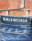 BALENCIAGA SS20 TROMPE L'OEIL DENIM PRINT SWEATPANTS ‘BLUE’