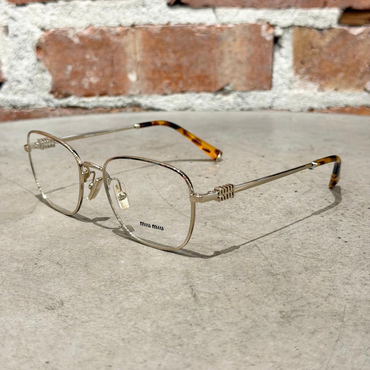 MIU MIU 50WV METAL FRAME GLASSES ‘GOLD’