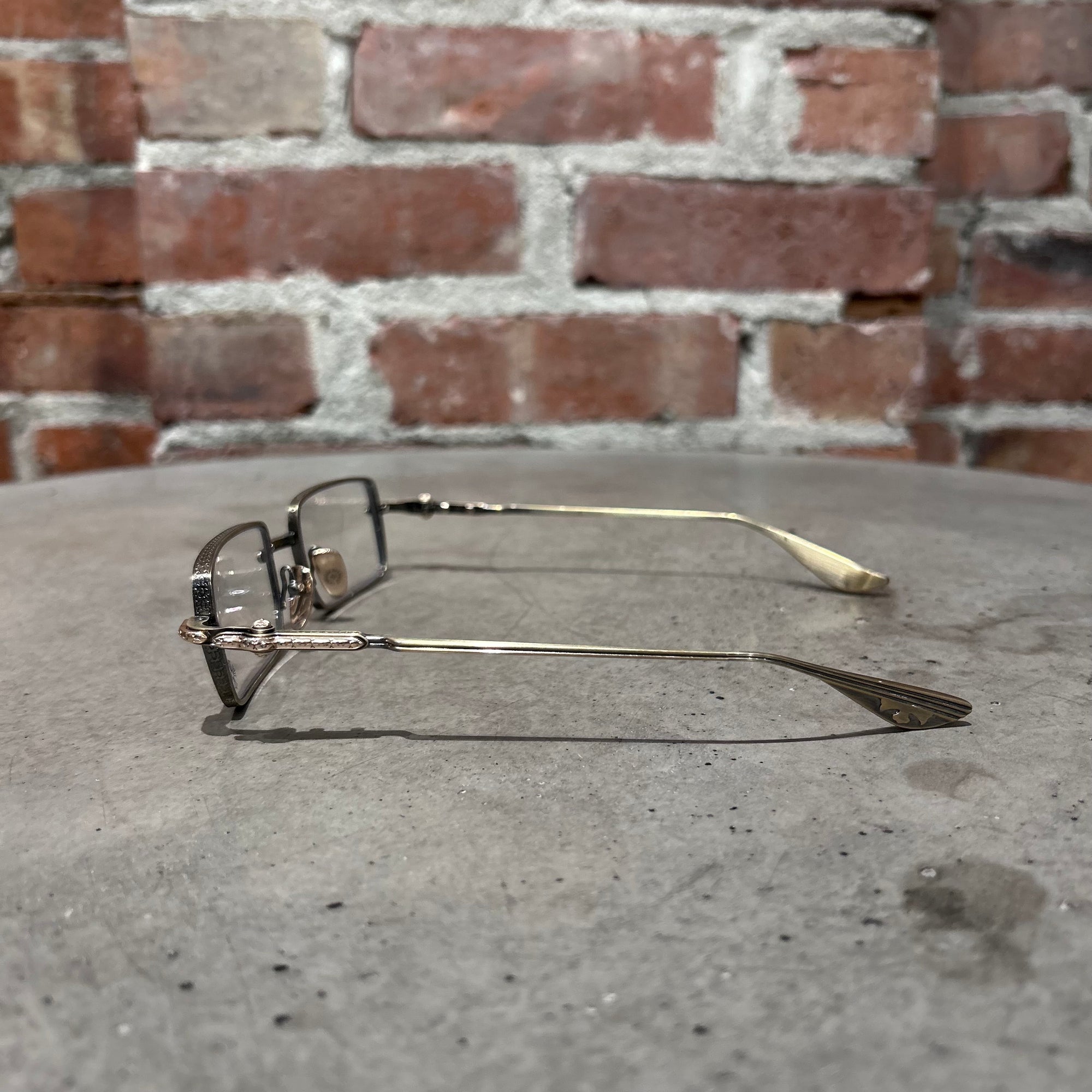 CHROME HEARTS BUCKLE RIDER GLASSES  ‘VINTAGE GOLD’
