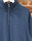 AIMÉ LEON DORE BOUQUET QUARTER-ZIP SWEATSHIRT ‘BLUE’