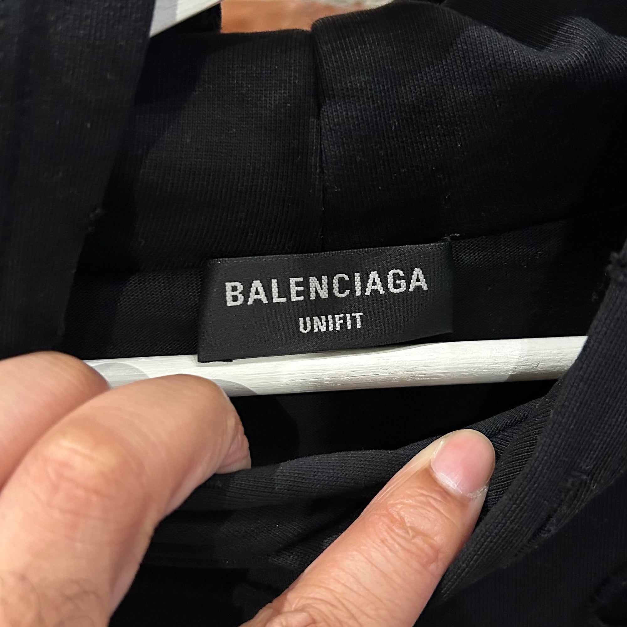 BALENCIAGA FW21 DESTROYED DUAL-LAYER HOODIE ‘BLACK’