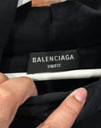 BALENCIAGA FW21 DESTROYED DUAL-LAYER HOODIE ‘BLACK’