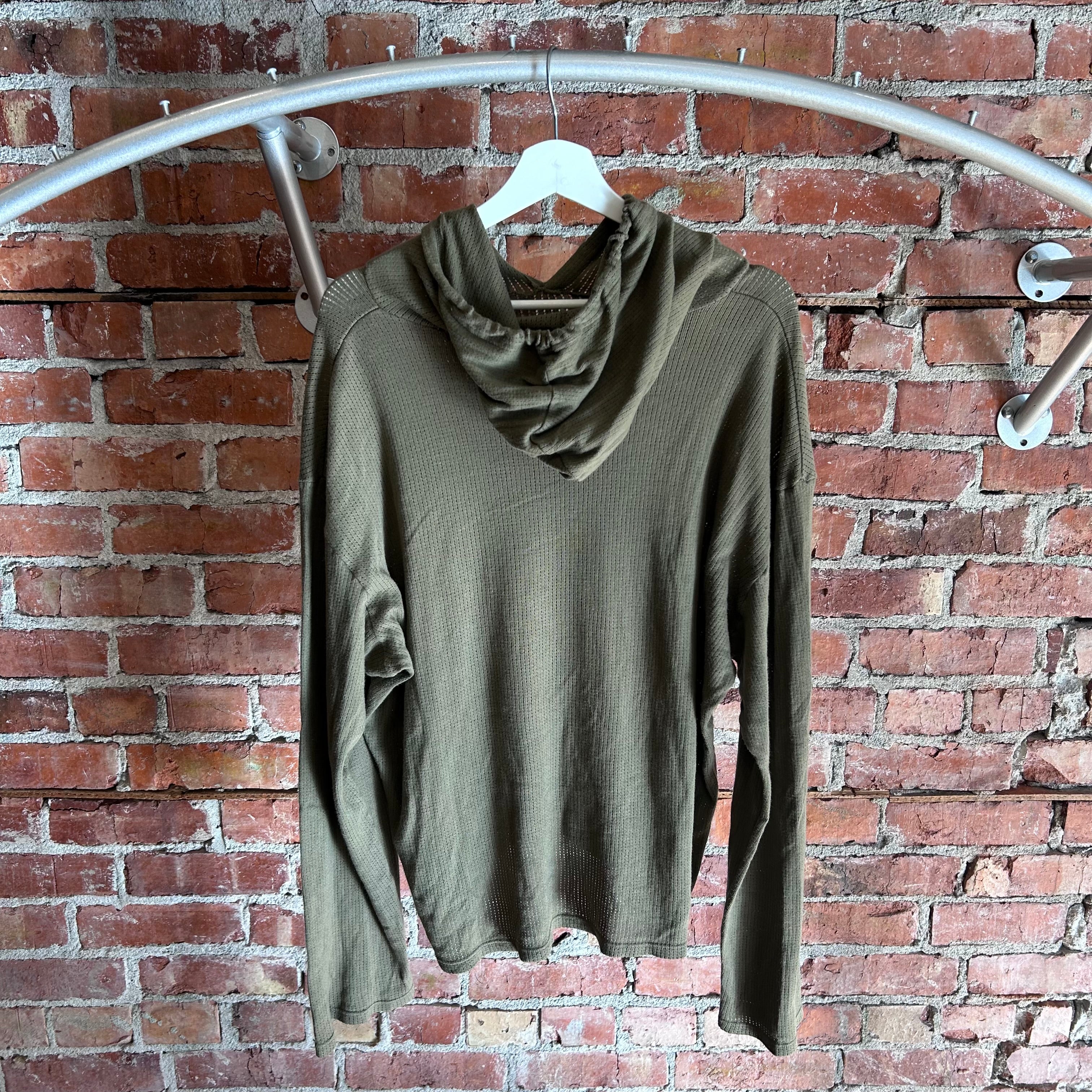 helmut lang ライトパーカー HELMUT LANG 1999 LIGHTWEIGHT KNIT HOODIE 'OLIVE' – Sadō Room