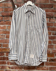 THOM BROWNE STRIPE BUTTON UP SHIRT ‘WHITE/BLUE’