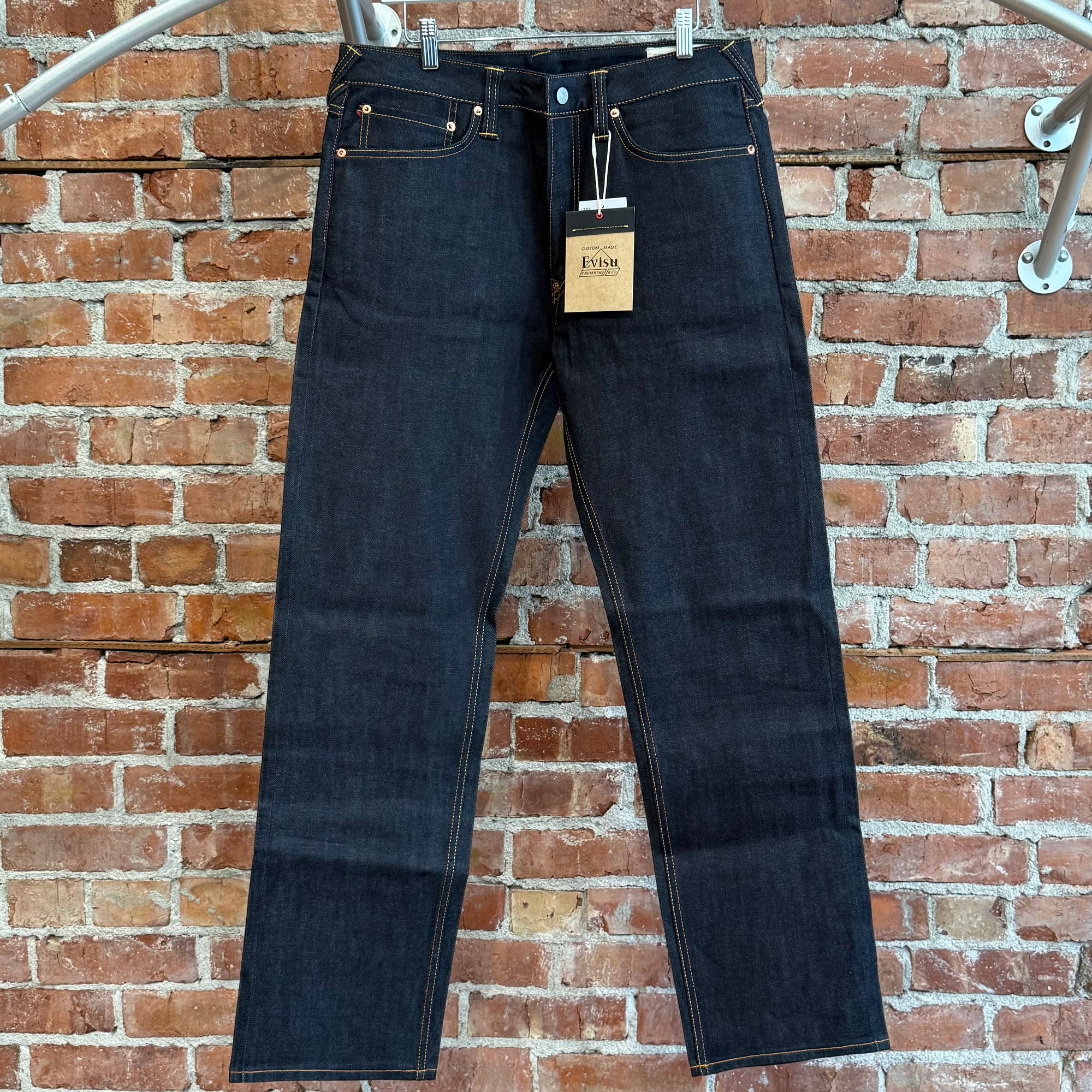 EVISU LOT 2000 DIACOCK PRINT DENIM 'INDIGO/BLACK'