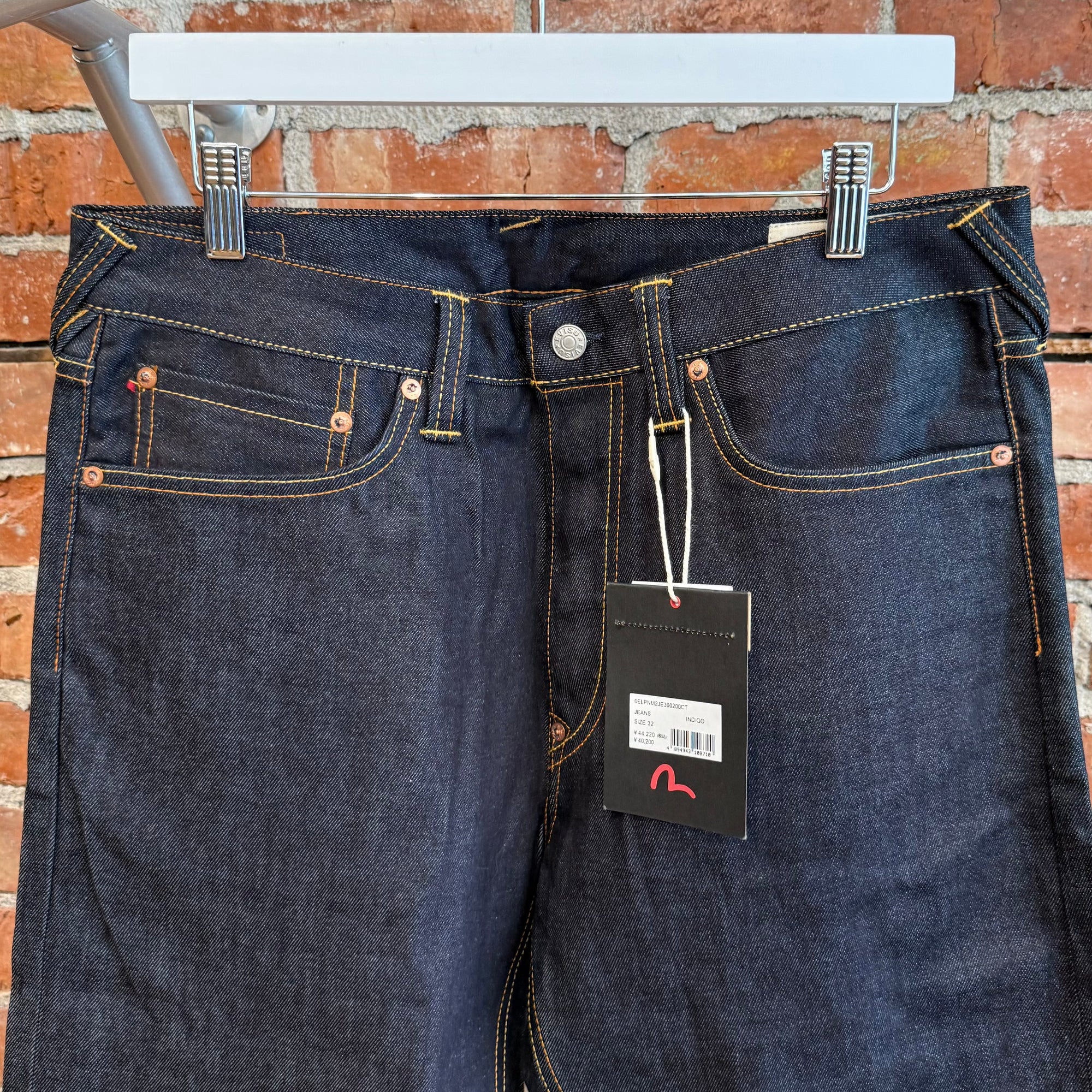 EVISU LOT 2000 KANJI DENIM 'INDIGO/IVORY'