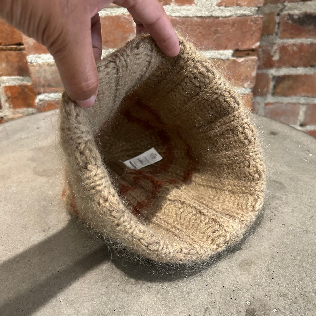 SUPREME FW24 BRUSHED STRIPE BEANIE 'CAMEL’