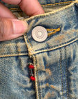 MAISON MARGIELA SLIM FIT DISTRESSED DENIM ‘RUST’