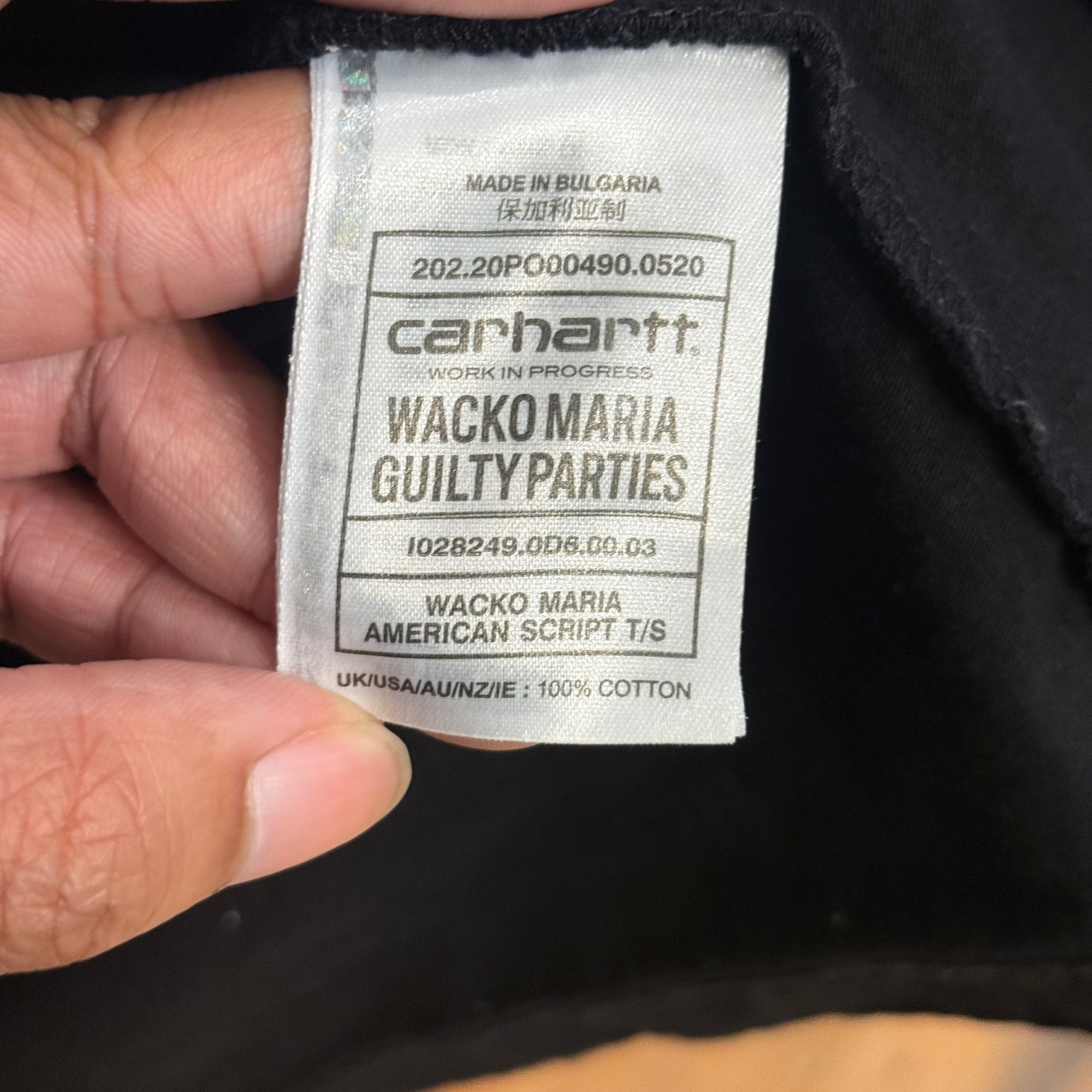 CARHARTT X WACKO MARIA GUILTY PARTIES TEE ‘BLACK’
