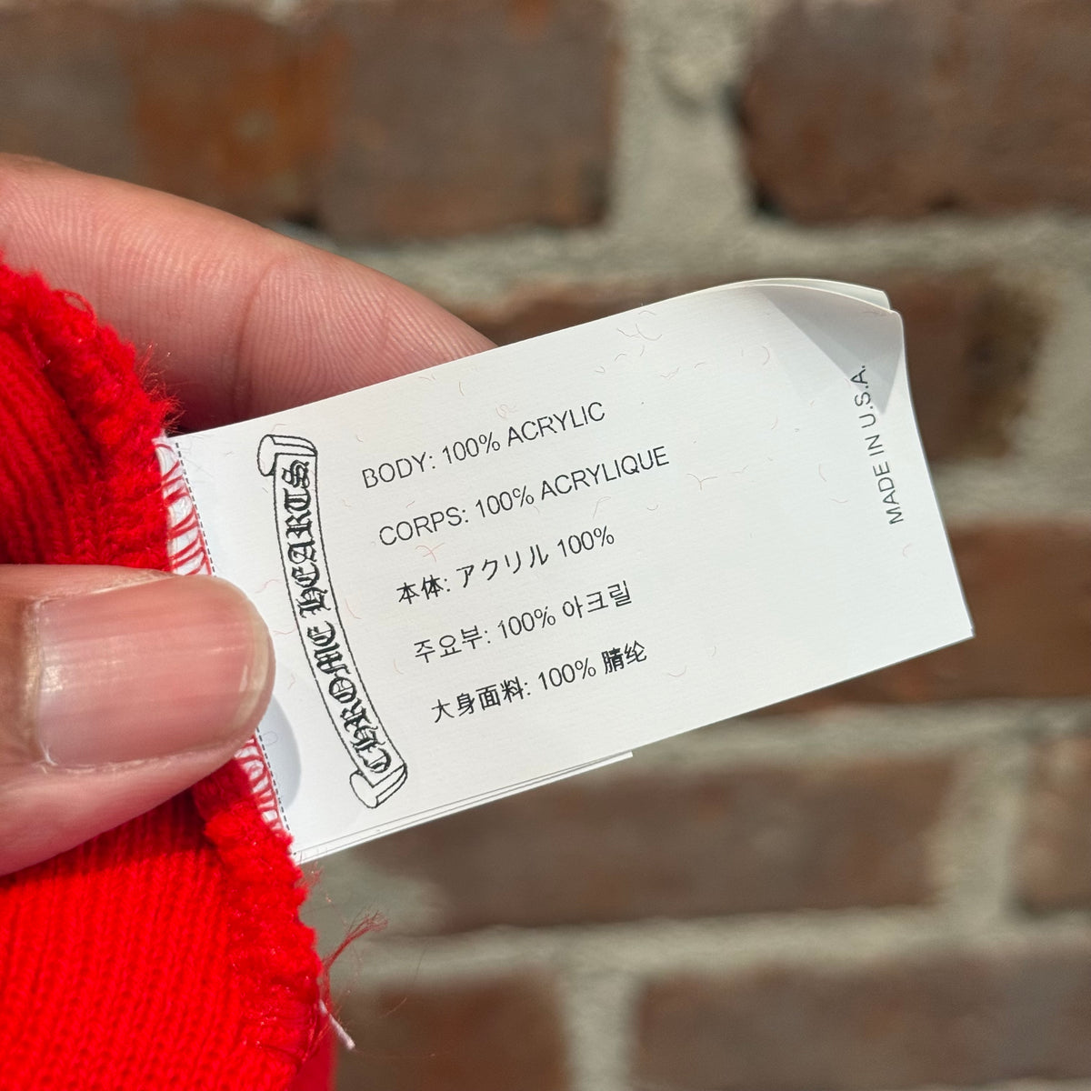 CHROME HEARTS CH LOGO BEANIE ‘RED’
