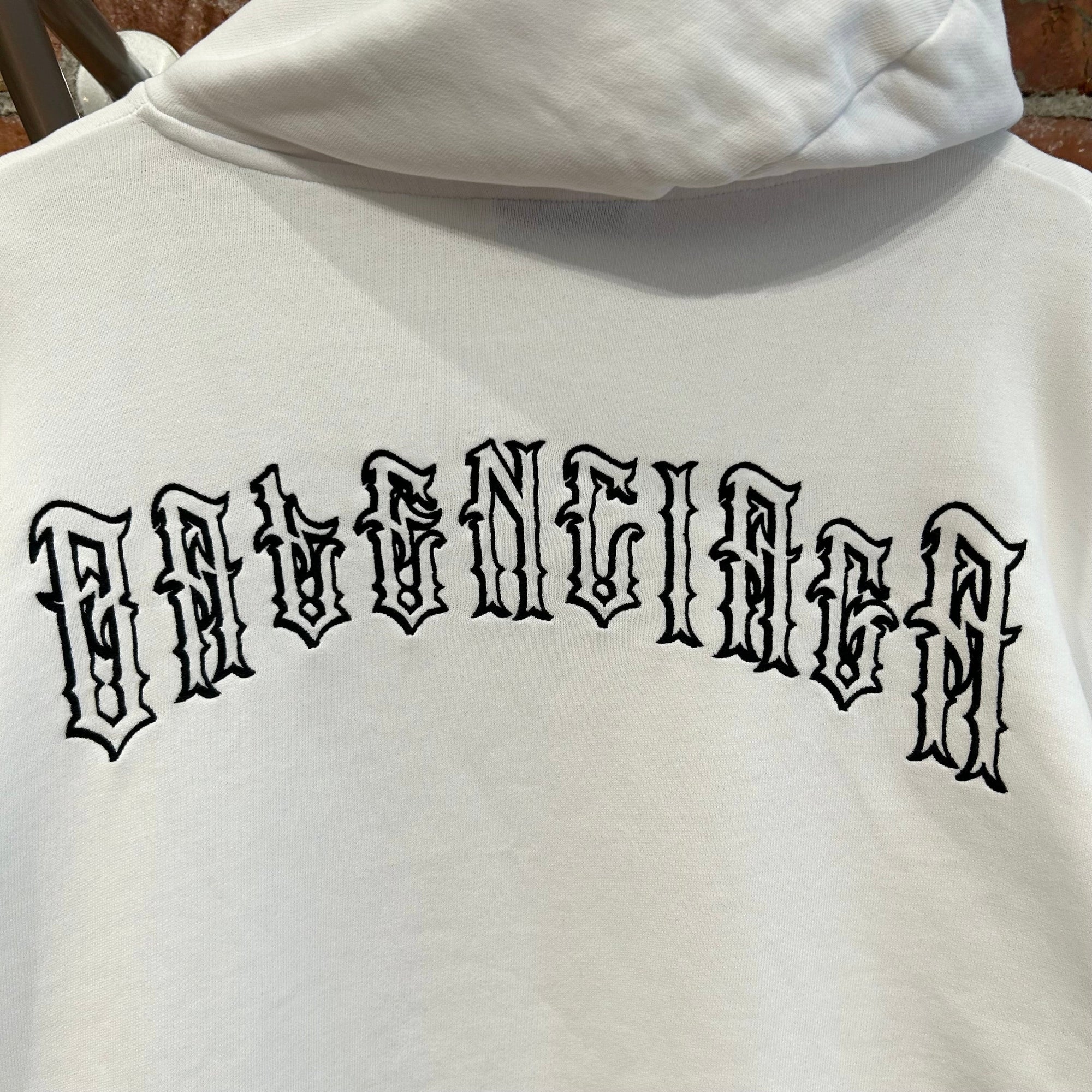 BALENCIAGA SS18 TATTOO LOGO HOODIE ‘WHITE’