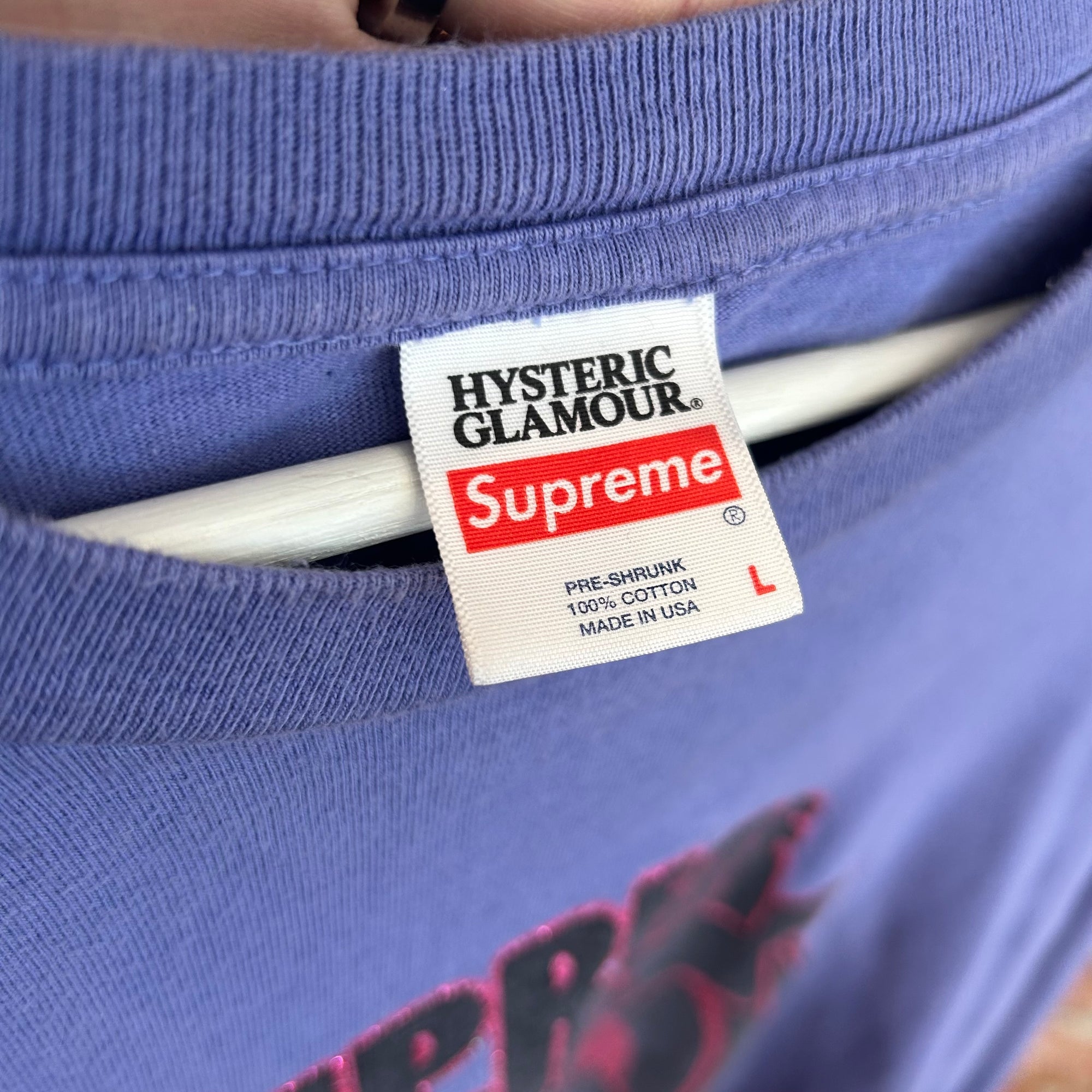 SUPREME X HYSTERIC GLAMOUR SS21 LONG SLEEVE ‘PURPLE/PINK’