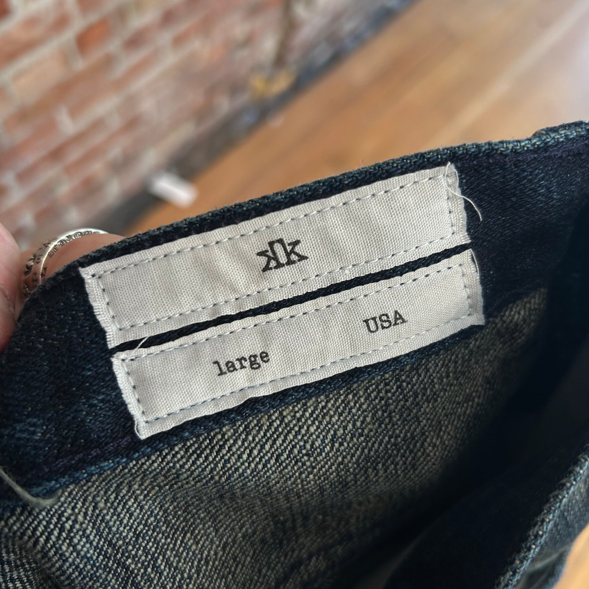 K-TWO STUDIOS MUDWASH BAGGY STRAIGHT DENIM ‘BLUE’