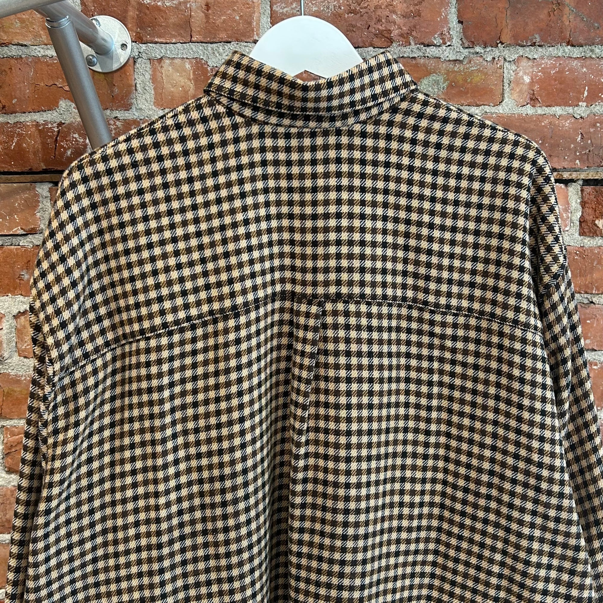 OUR LEGACY OVERSIZED CHECK FLANNEL ‘BROWN’