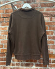 BURBERRY MOCK NECK QUARTER ZIP SWEATER ‘BROWN’