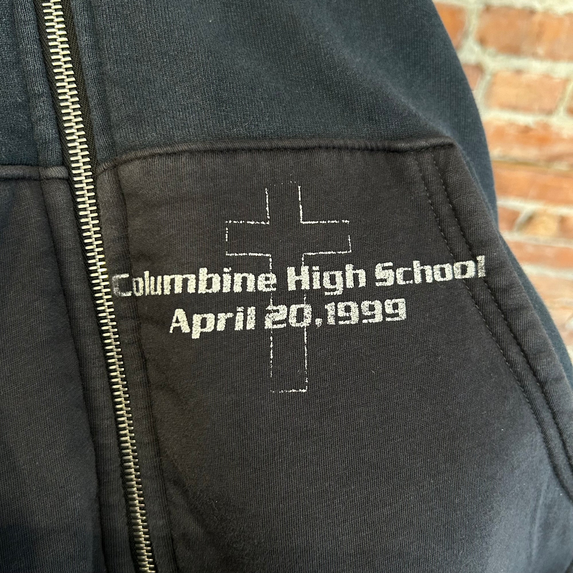 ENFANTS RICHES DEPRIMES FW24 COLUMBINE GOD ZIP HOODIE ‘BLACK/NAVY’