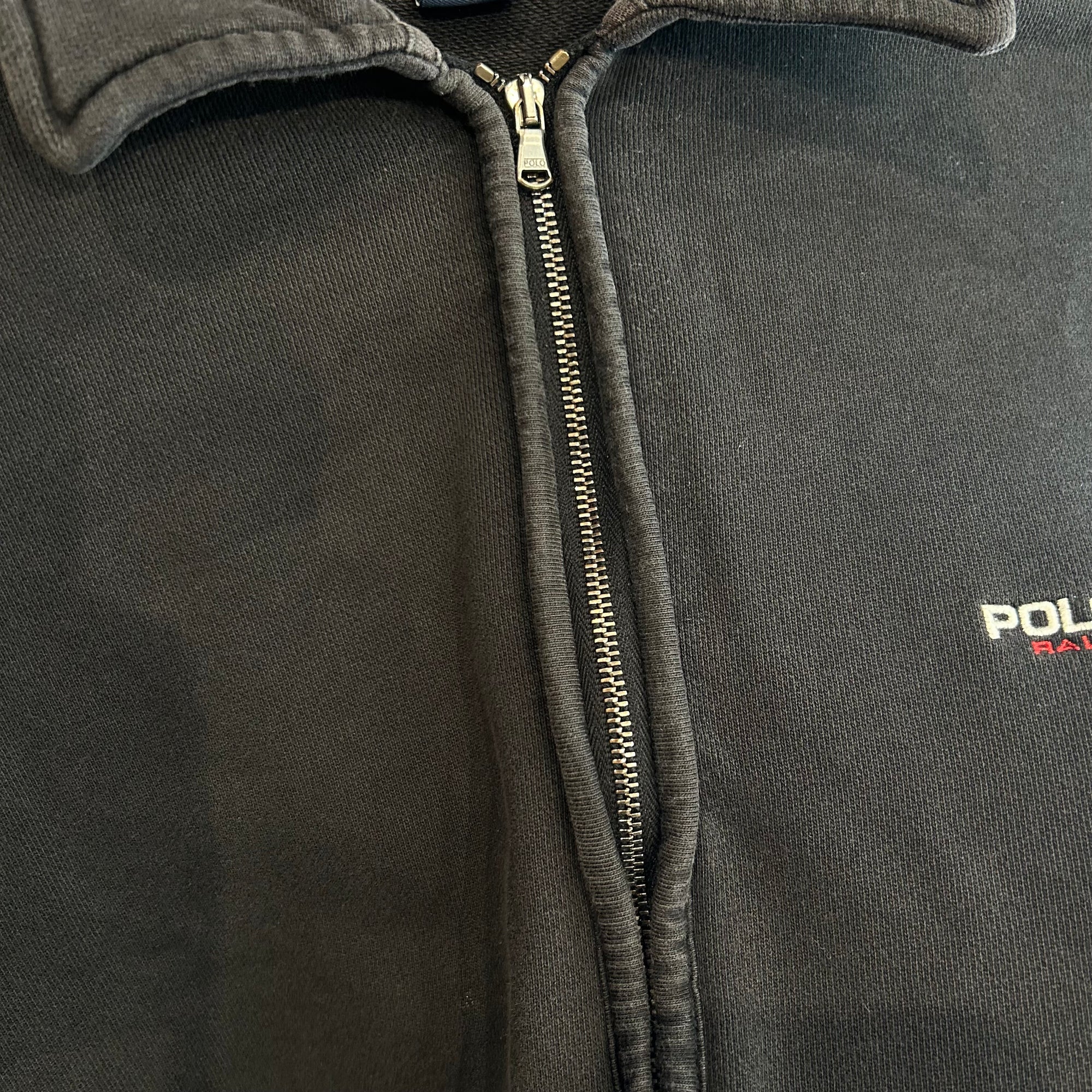 POLO SPORT FLAG QUARTER ZIP ‘BLACK’