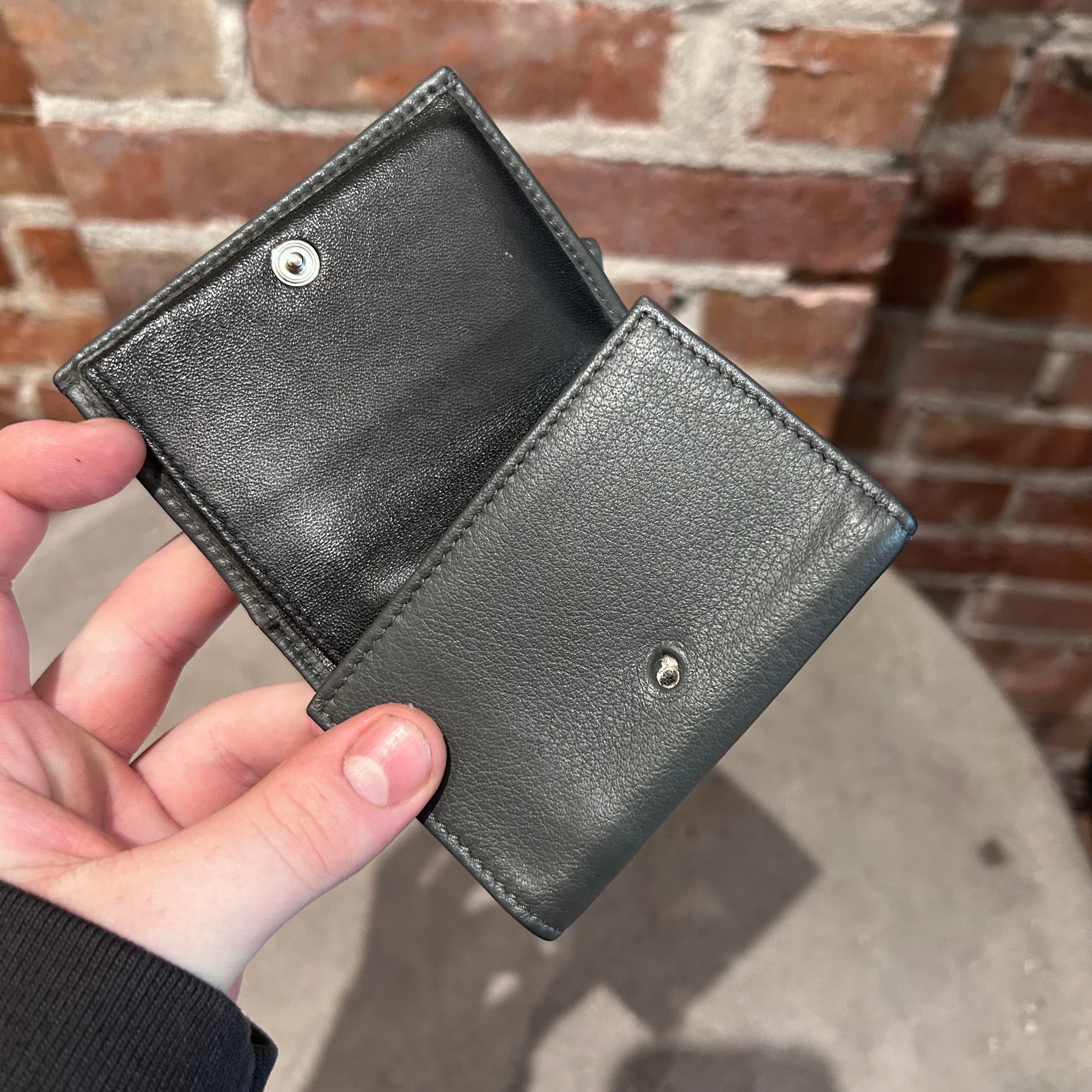 BALENCIAGA CLASSIC LOGO TRIFOLD WALLET ‘DARK GREY’