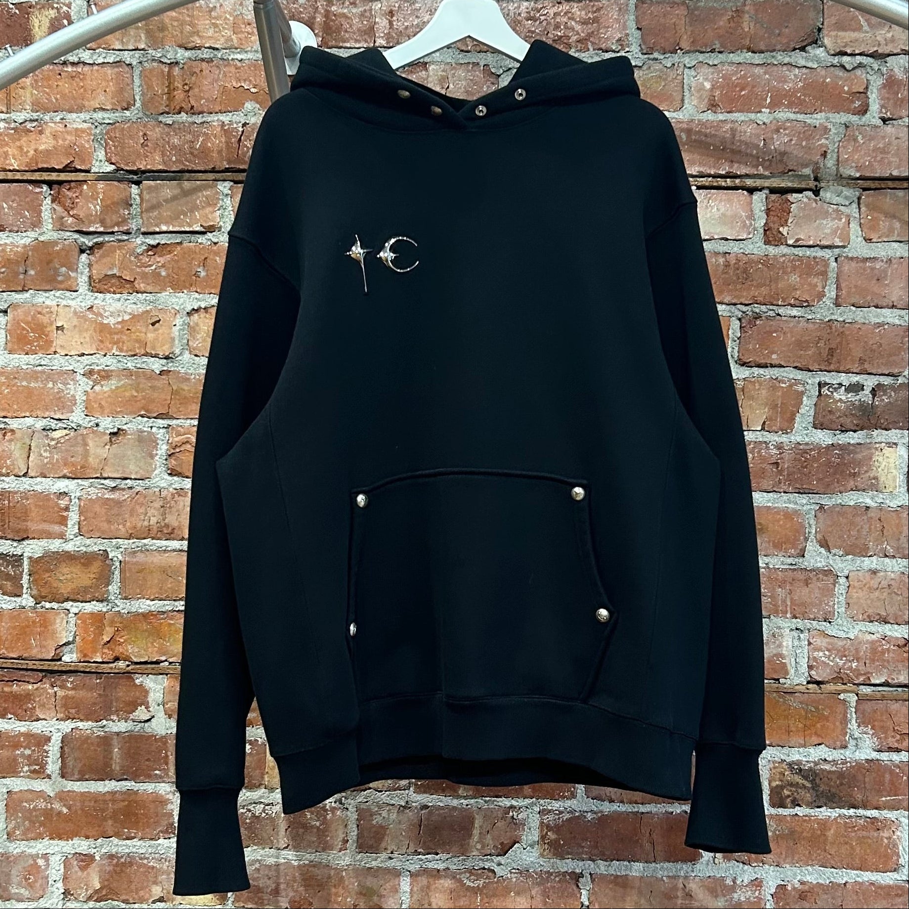 THUG CLUB STUDDED PULLOVER HOODIE ‘BLACK’
