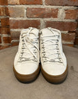 BALENCIAGA CRACKED LEATHER ARENAS ‘WHITE/GUM’