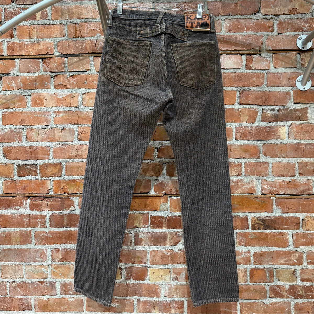 KAPITAL PERSIMMON DYED NO.9 5P CENTURY DENIM ‘BROWN’