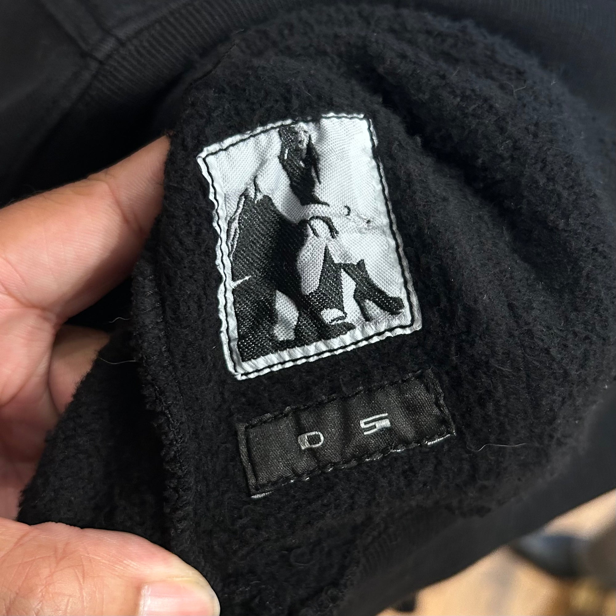 RICK OWENS SS15 DRKSHDW HYBRID LEATHER MOUNTAIN ZIP JACKET ‘BLACK’