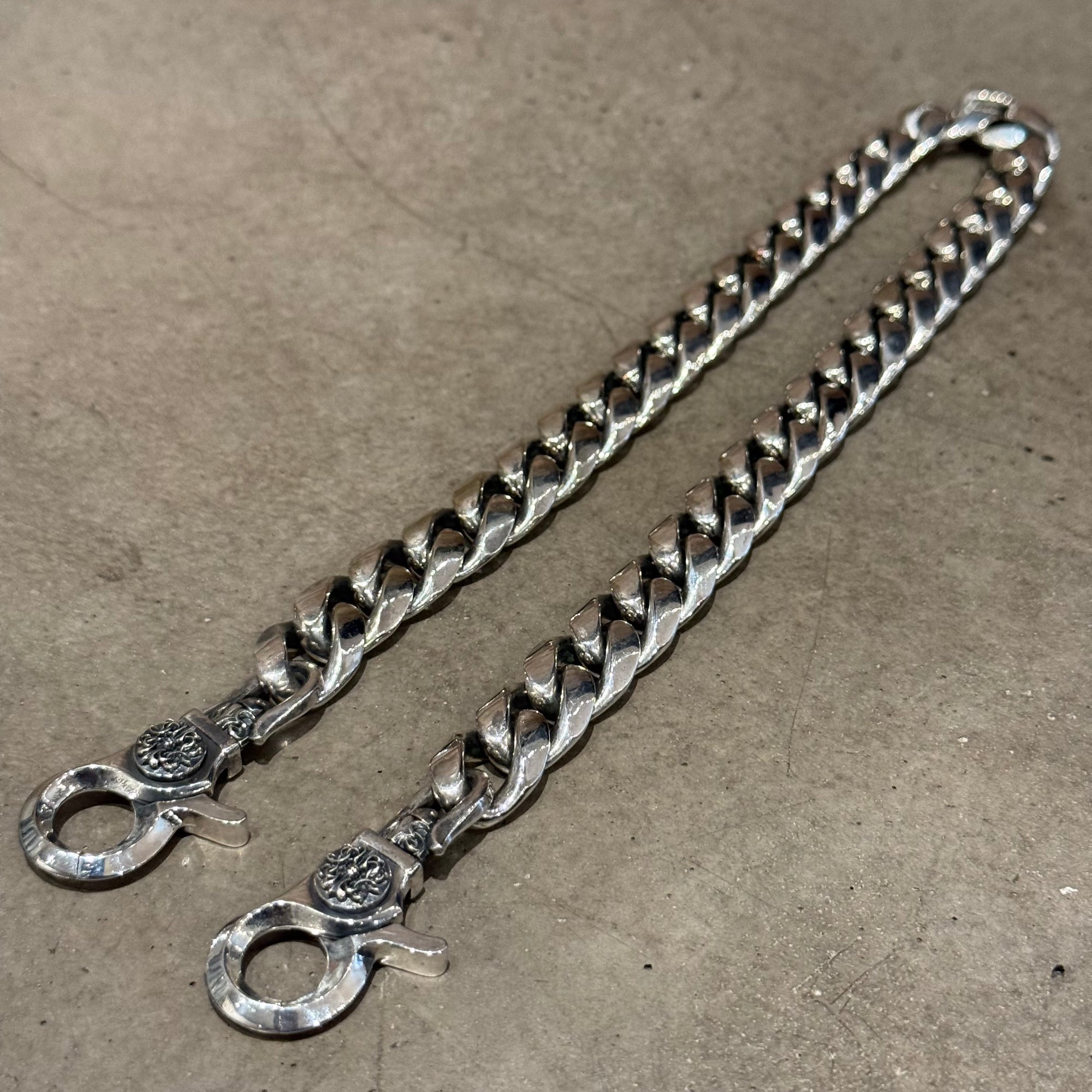 DEAL DESIGN DOUBLE KG CLIP CUBAN WALLET CHAIN ‘SILVER’