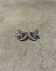 VIVIENNE WESTWOOD MINI ORB SILVER EARRINGS ‘LAVENDER’