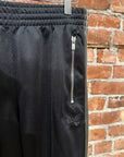 NEEDLES ZIPPER STRAIGHT LEG TRACK PANTS ‘BLACK’