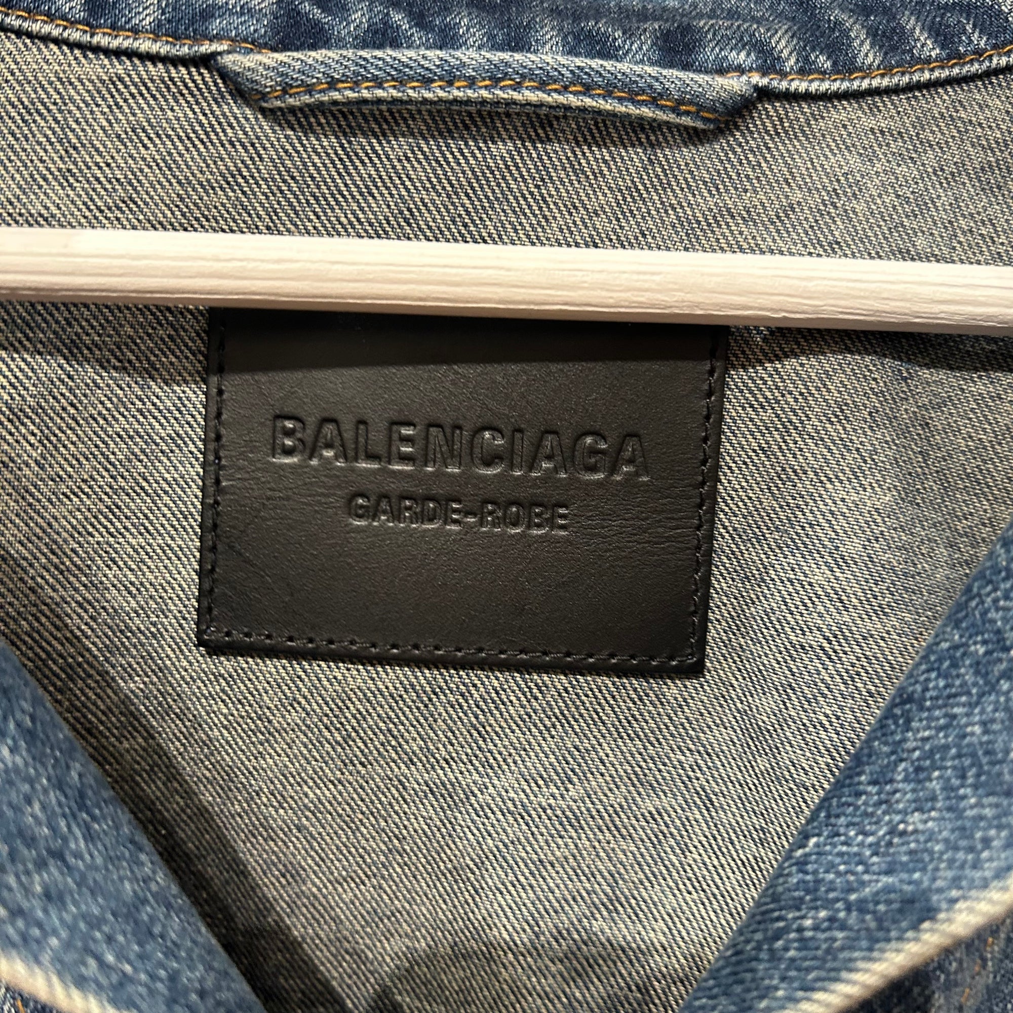 BALENCIAGA SS22 DENIM SWING JACKET ‘BLUE’