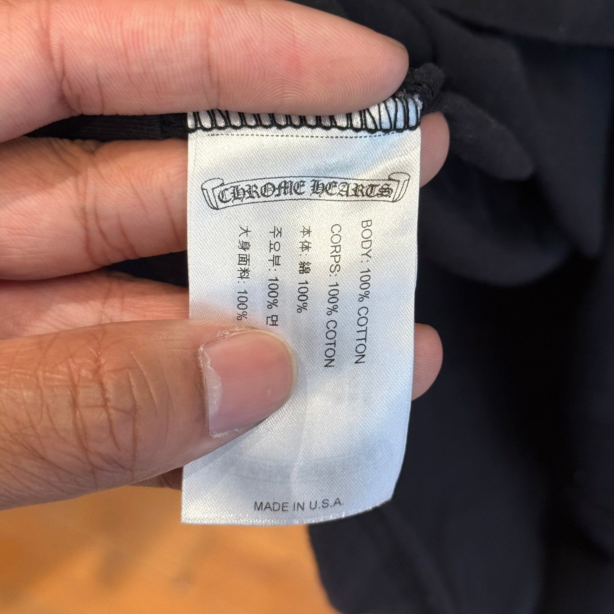 CHROME HEARTS EYECHART MOTIF TEE ‘BLACK’