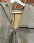 RICK OWENS FW26 DRKSDHW MOUNTAIN ZIP HOODIE ‘GREY’