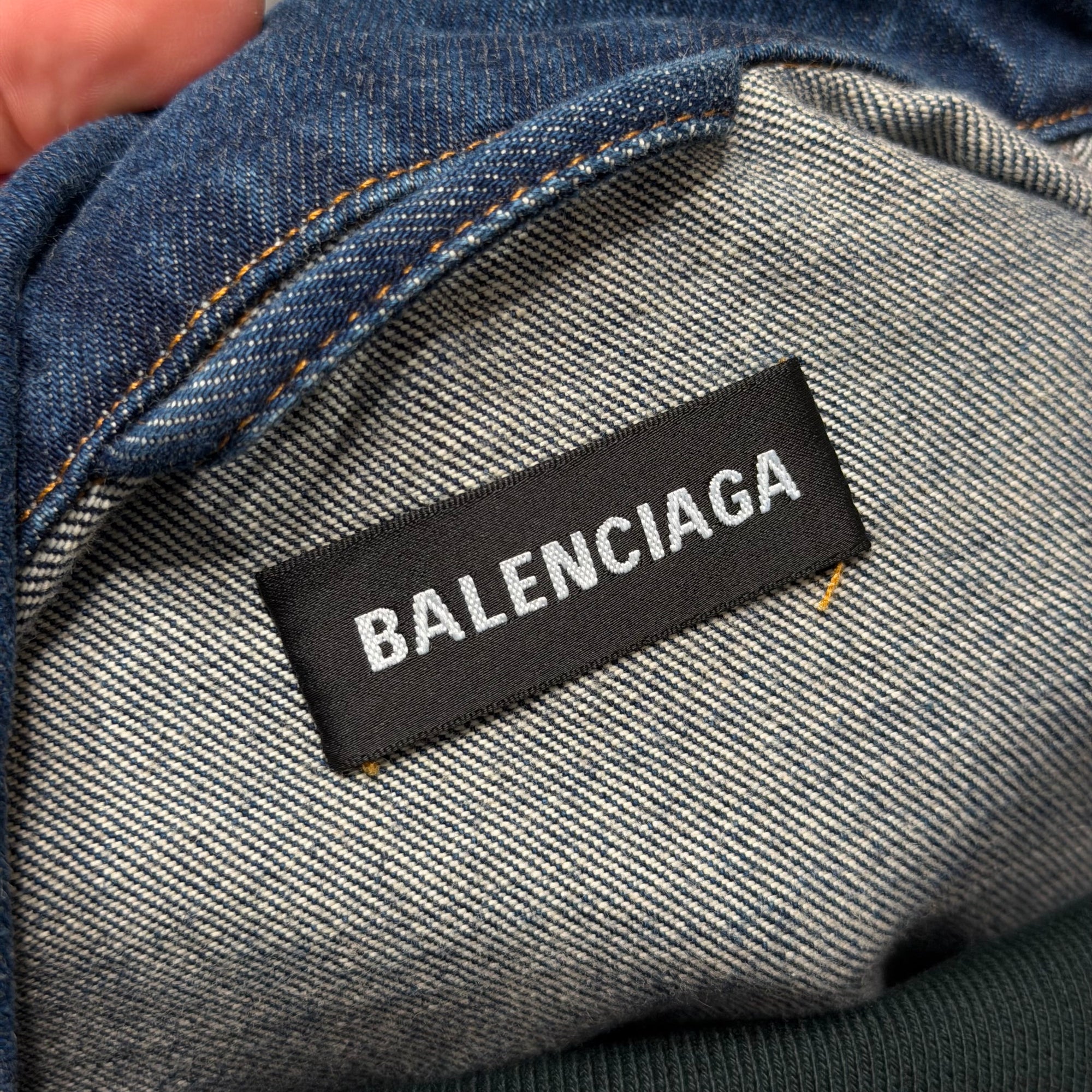 BALENCIAGA FW18 TWINSET DENIM JACKET ‘MULTI’