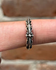 CHROME HEARTS BABY DOUBLE FLORAL RING ‘SILVER’