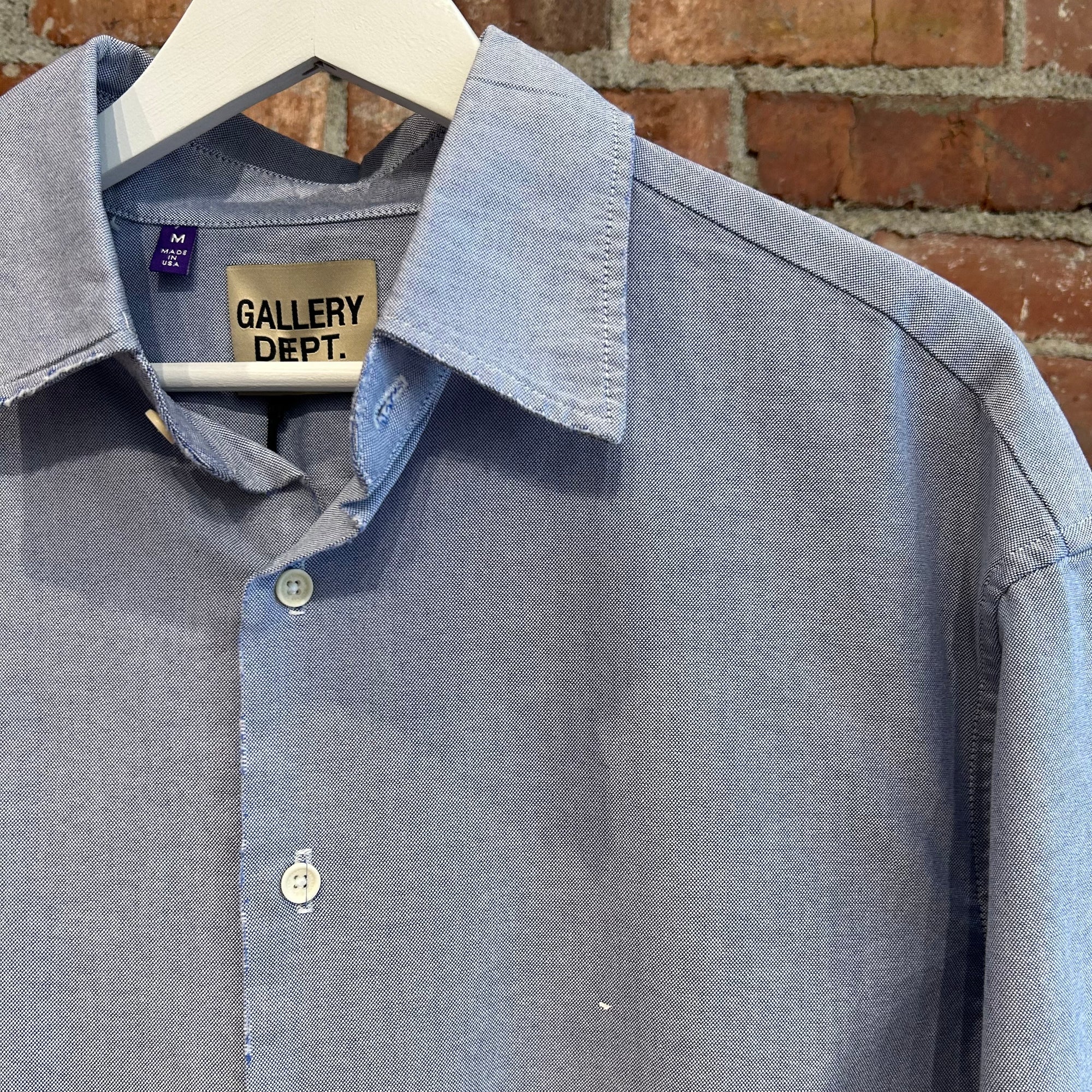 GALLERY DEPT. STARR DISTRESSED OXFORD SHIRT ‘LIGHT BLUE’
