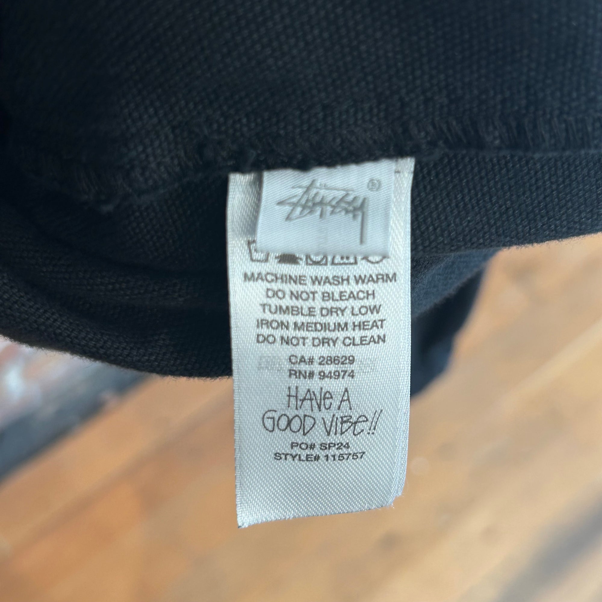 STUSSY WORKGEAR HOODED WORK JACKET ‘BLACK’
