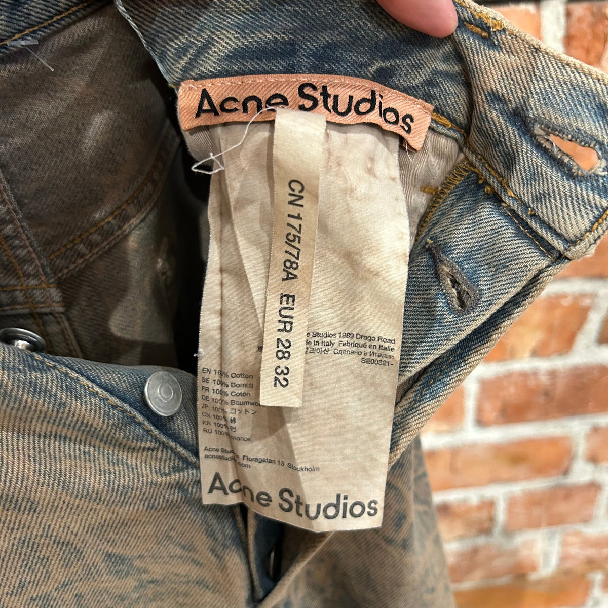ACNE STUDIOS 1989 DRAGO ROAD WIDE DENIM ‘RUST’