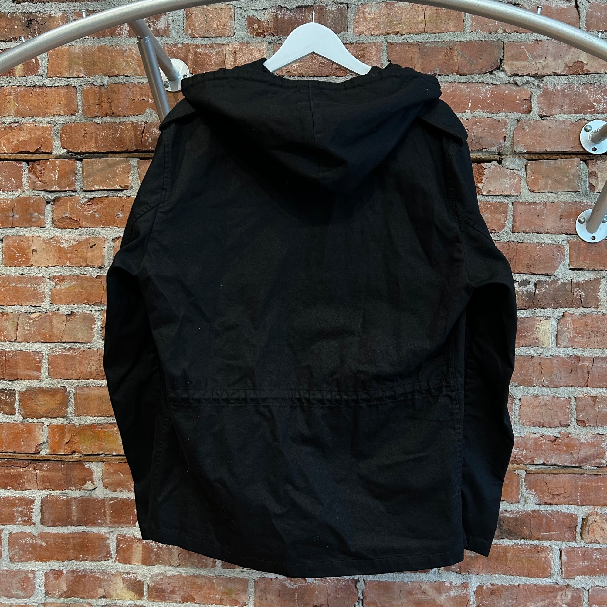 SAINT LAURENT SS19 GABERDINE MILITARY PARKA ‘BLACK’