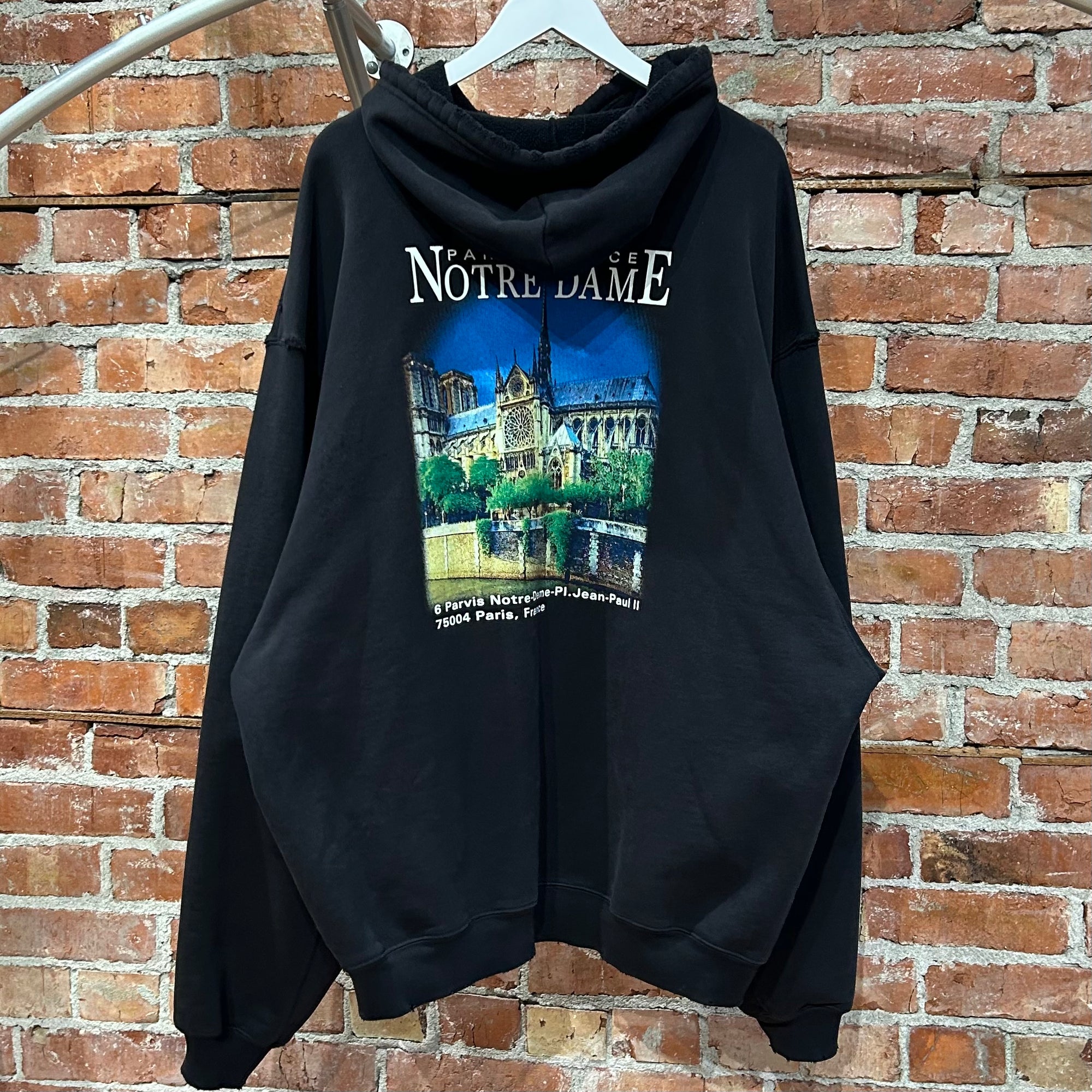 BALENCIAGA SS20 SACRE COEUR NOTRE DAME HOODIE ‘BLACK’