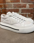 PRADA MACRO RE-NYLON SNEAKERS ‘WHITE’
