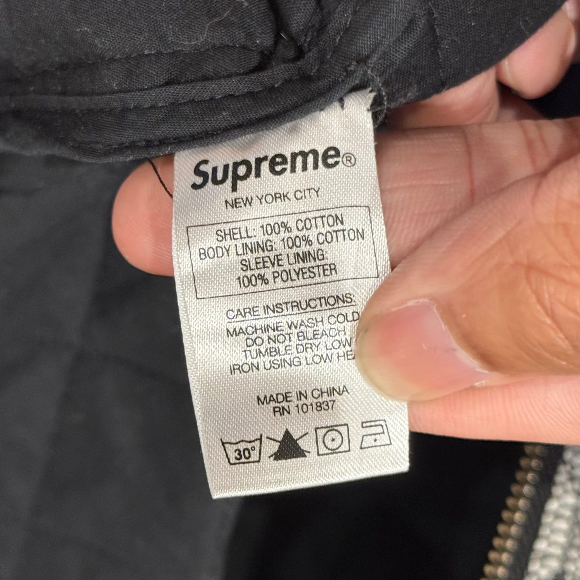 SUPREME SS17 QUILTED LACE FLORAL BOMBER ‘GREY’