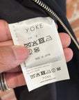 YOKE TOKYO FW24 MELTON STAND COLLAR BLOUSON ‘BLACK’