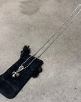 CHROME HEARTS CUT OUT PLUS CROSS NECKLACE ‘SILVER’
