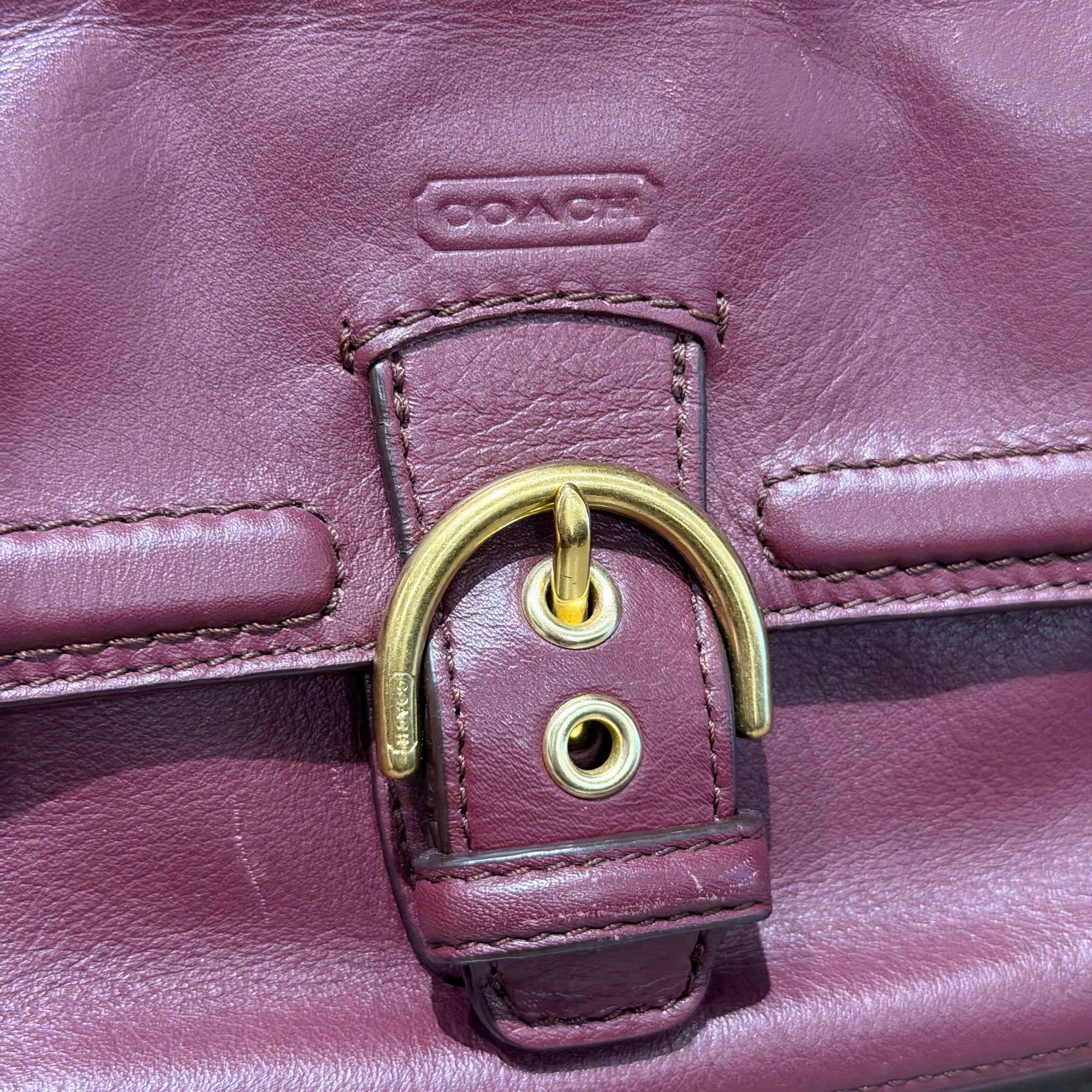 COACH BELTED CAMERA BAG ‘BURGUNDY’
