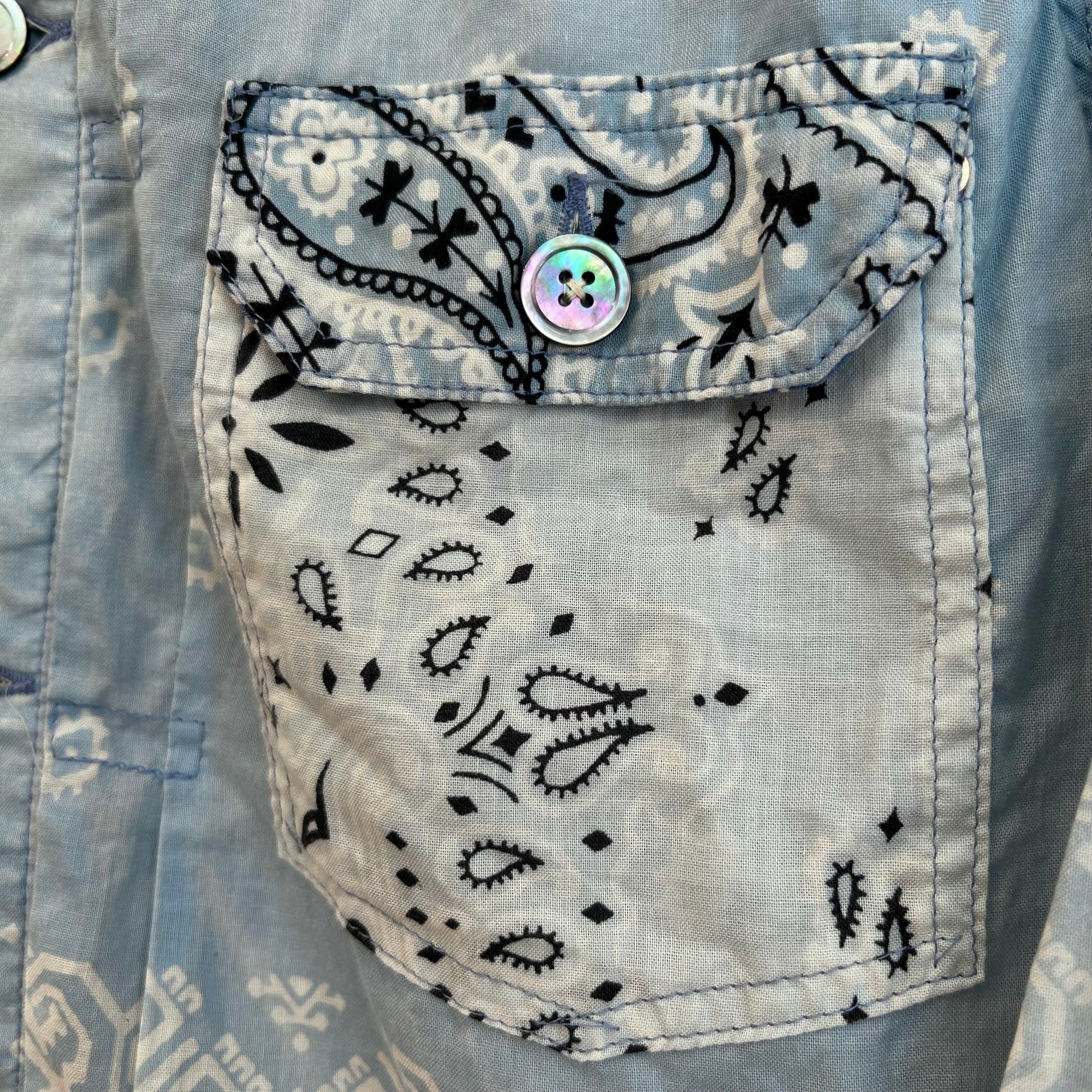 KAPITAL VINTAGE BANDANA 1ST TRUCKER JACKET ‘BLUE’