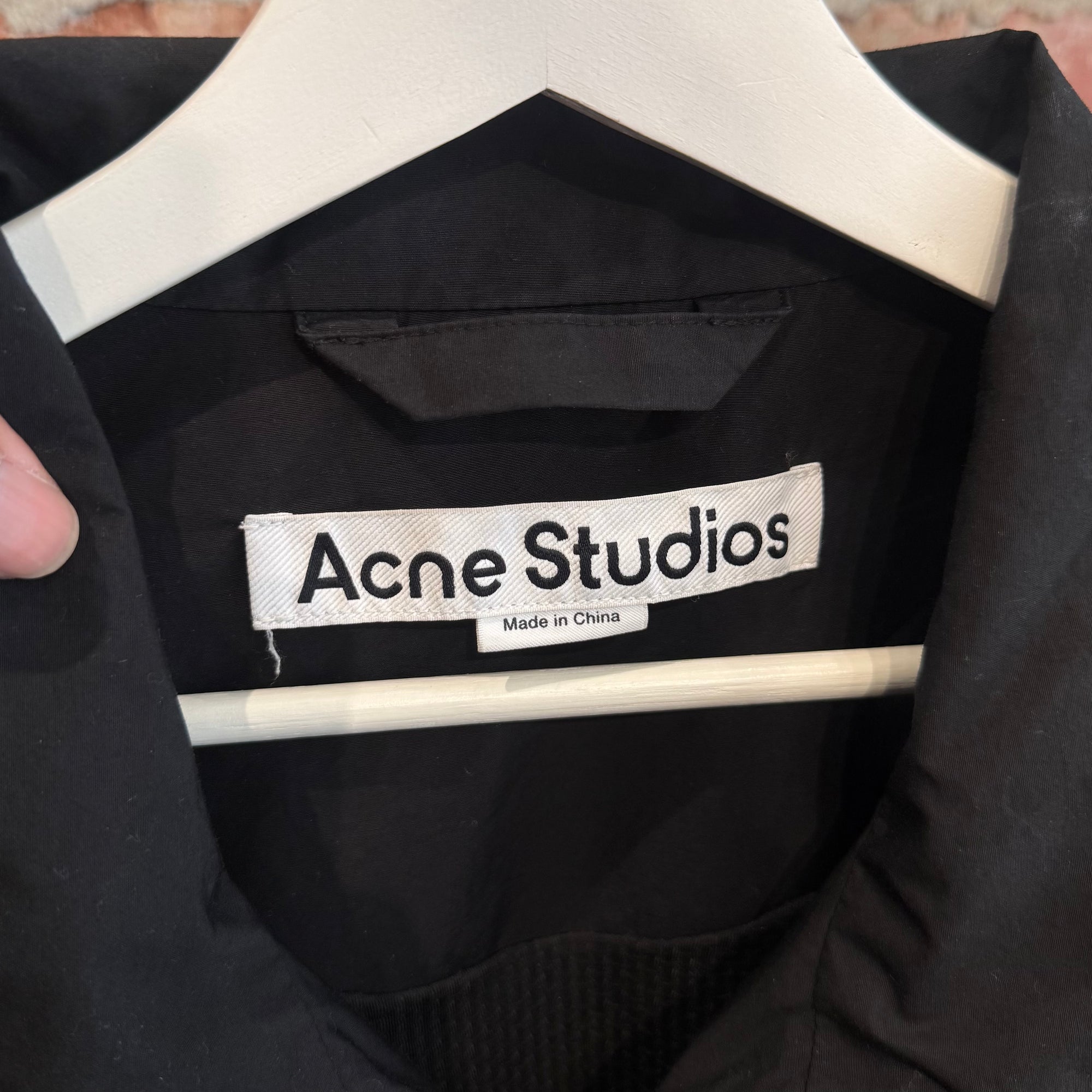 ACNE STUDIOS 1996 STOCKHOLM LOGO BOMBER JACKET ‘BLACK’